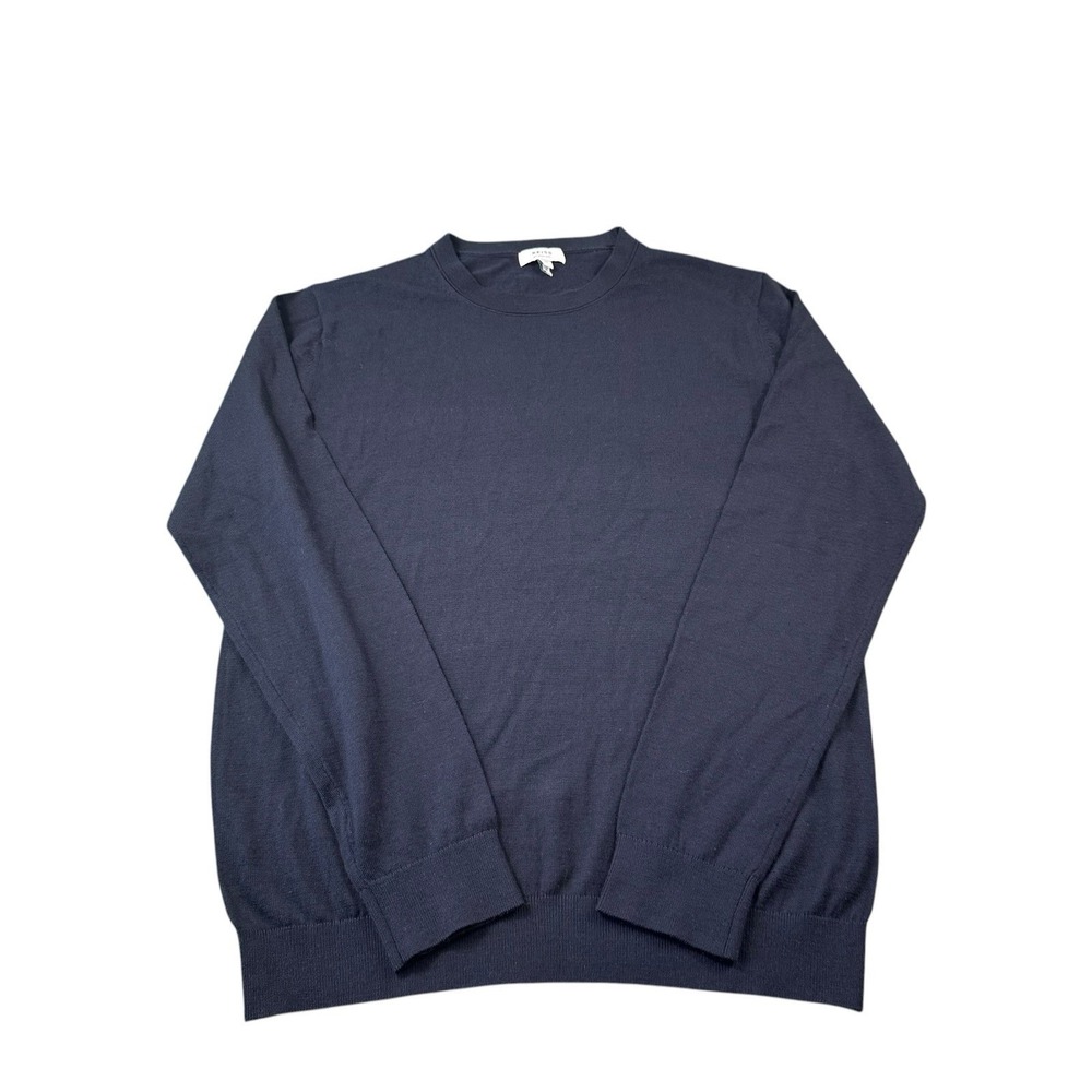 Reiss Blue Pure Merino Wool Crewneck L/S Sweater Size Medium‎